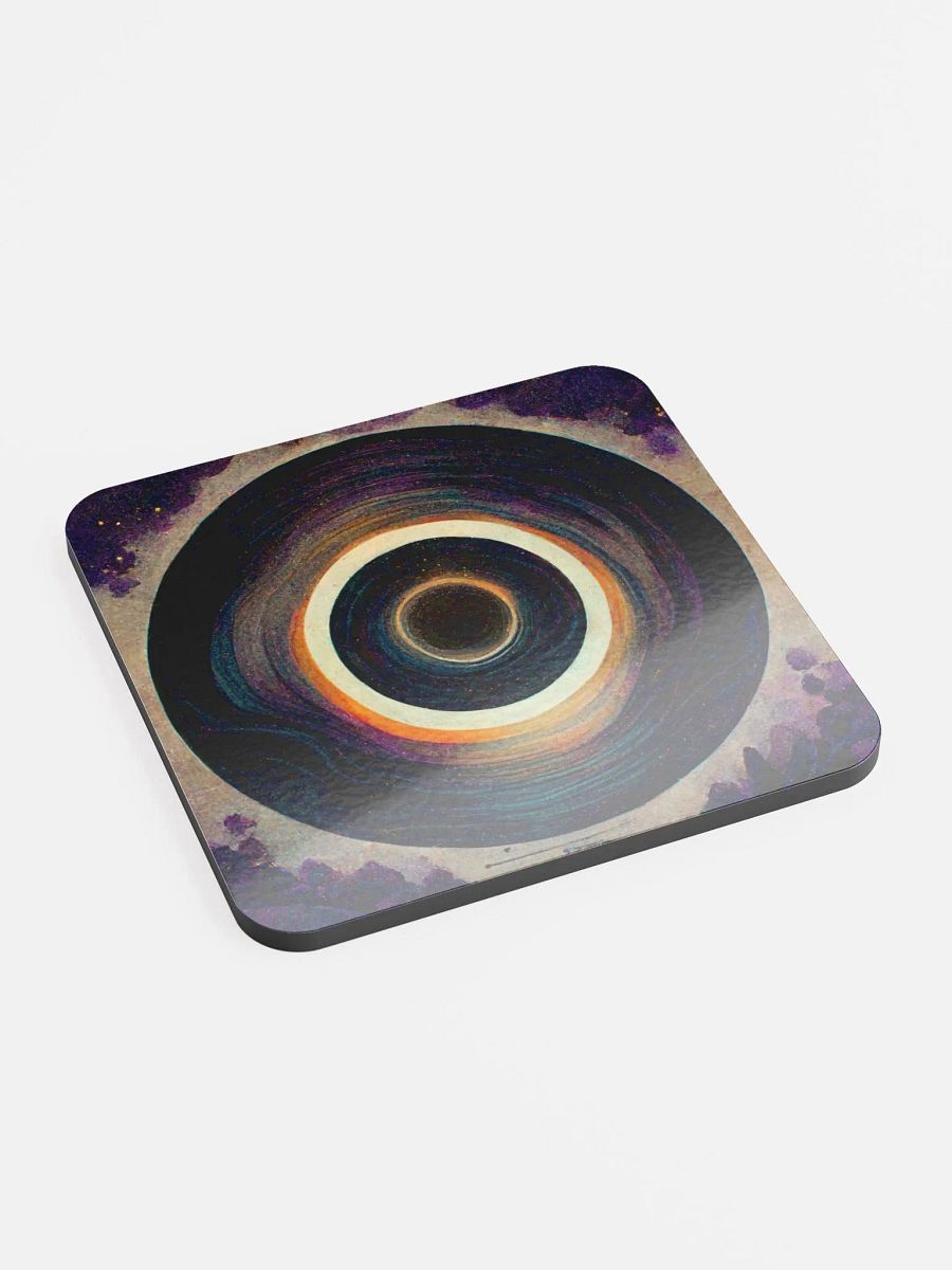 Cosmic Vortex Glossed Cork Coaster product image (2)