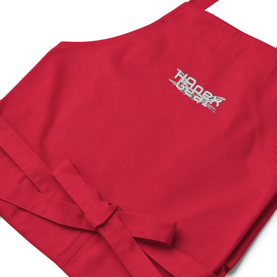Organic Cotton Apron - Embroidered - White HApex Gear Black Logo product image (22)