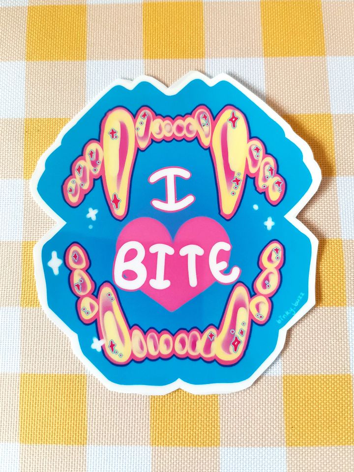 I Bite Jumbo Sticker product image (1)