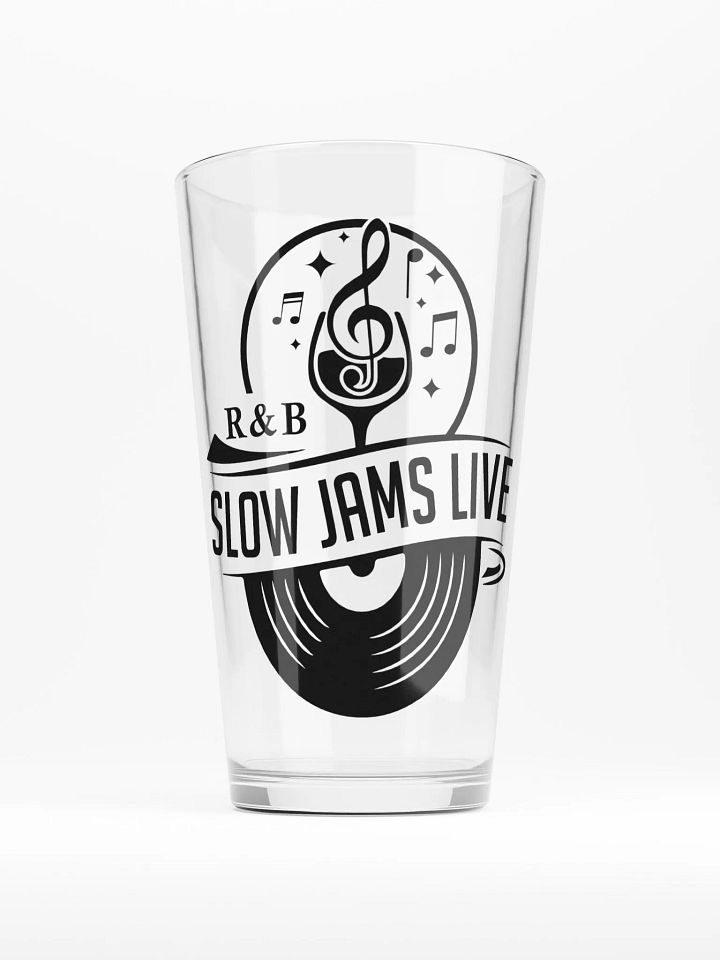 Clear Shaker Pint Glass R&B Slow Jams LIVE Black product image (1)