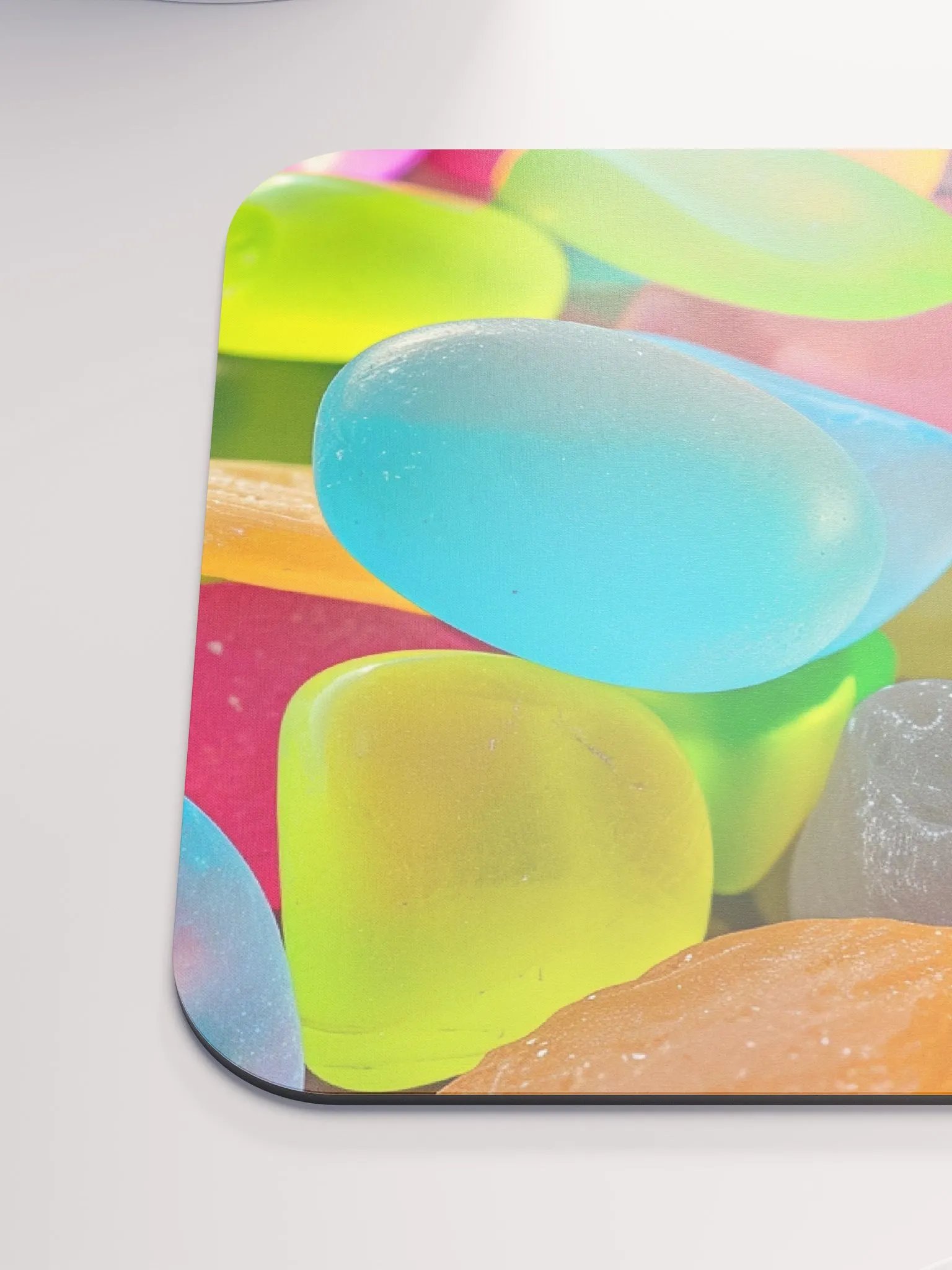 Bright Neon Sea Glass Mouse Pad - Coastal Vibes product image (6)