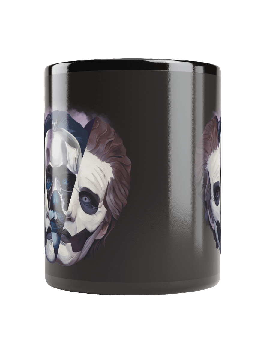 Symmetrical Fragmented Face Black Glossy Mug product image (10)