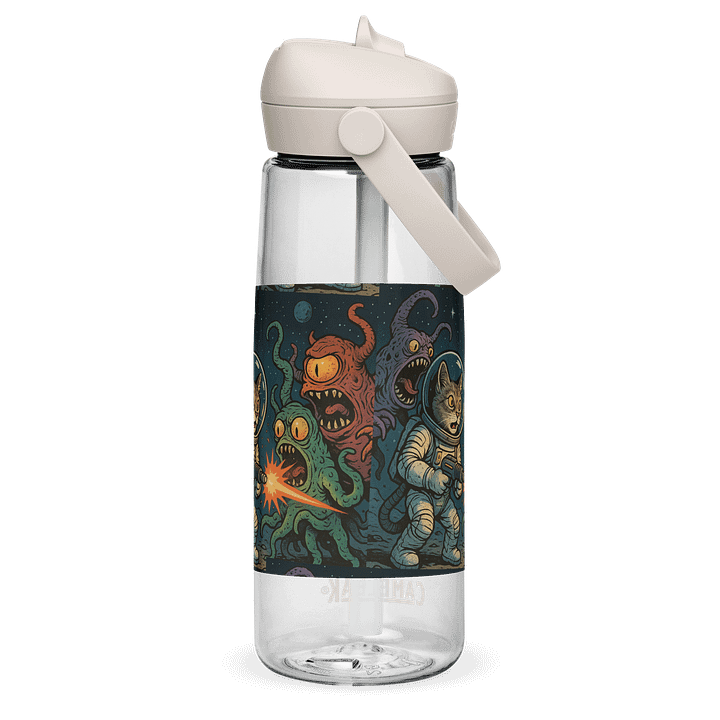 AstroCat Adventure Flip Straw Water Bottle product image (2)