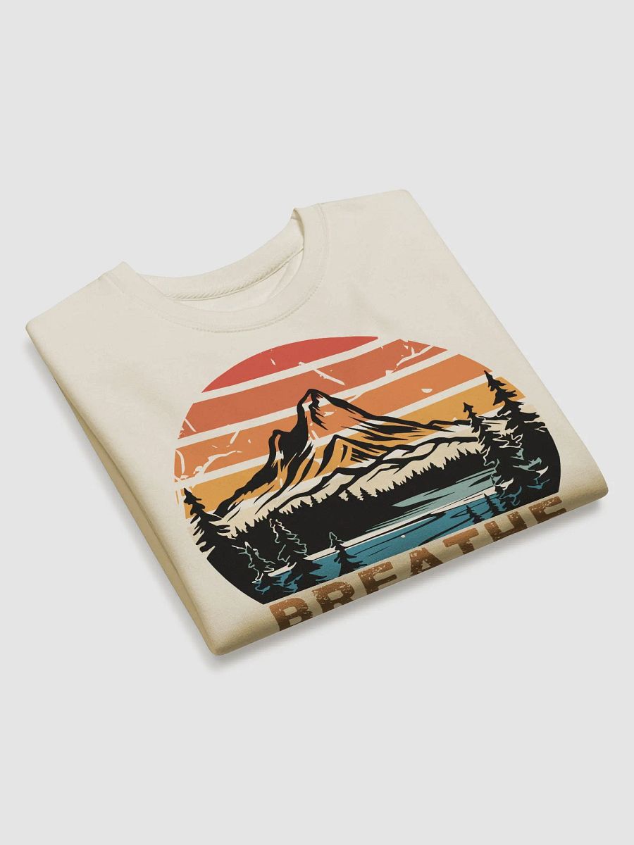 Breathe Vintage Sunset Mountain Lake Forest Sweatshirt product image (17)