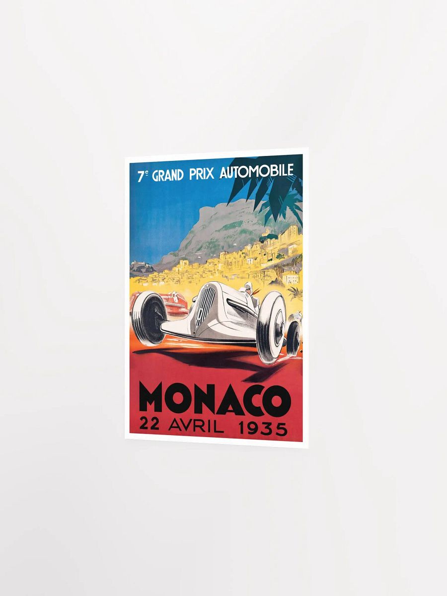 Monaco Vintage F1 Grand Prix, 1935 poster — Vintage Formula 1 poster, Monaco Grand Prix poster, retro travel poster product image (7)