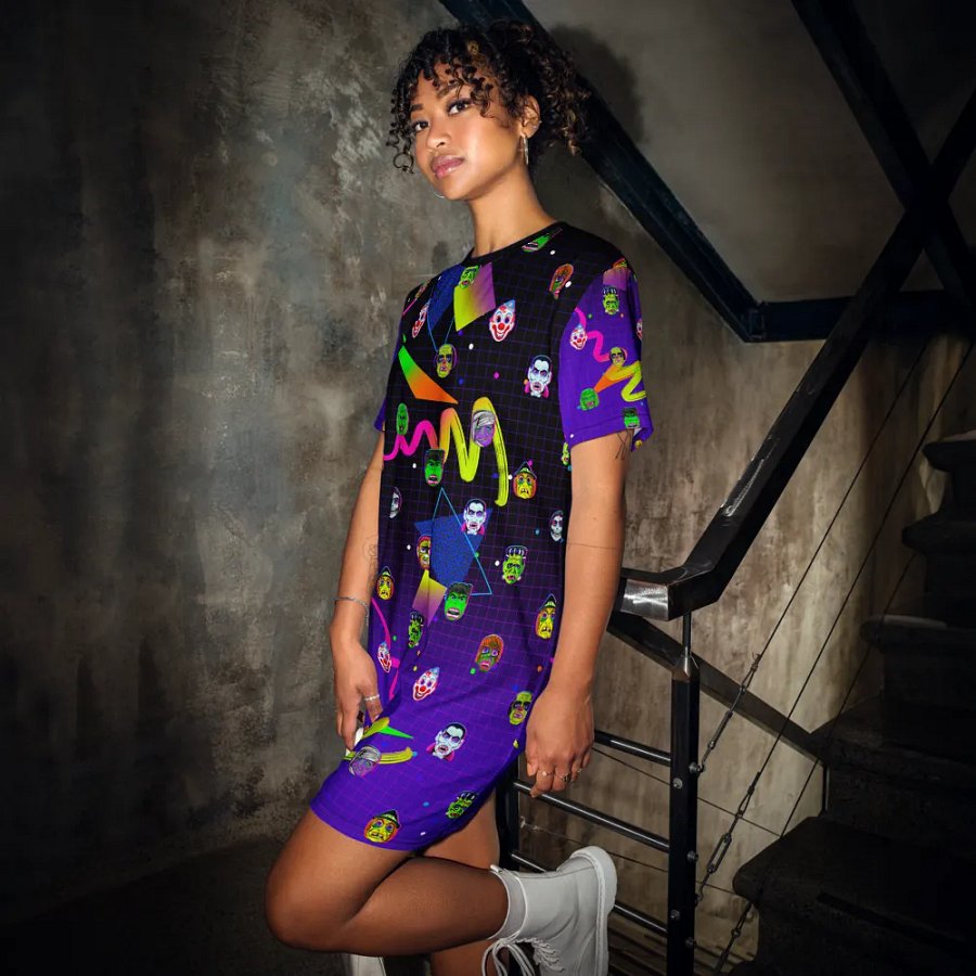Horror Icons T-Shirt Dress product image (3)