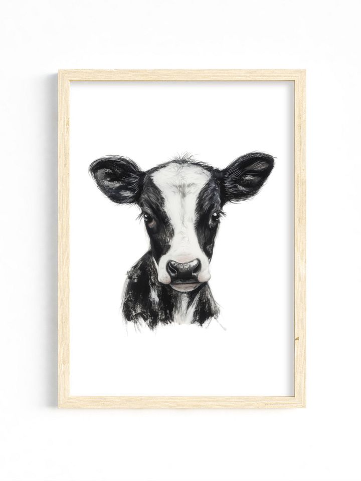 Cute Holstein Cow, Country Nursery Print product image (1)