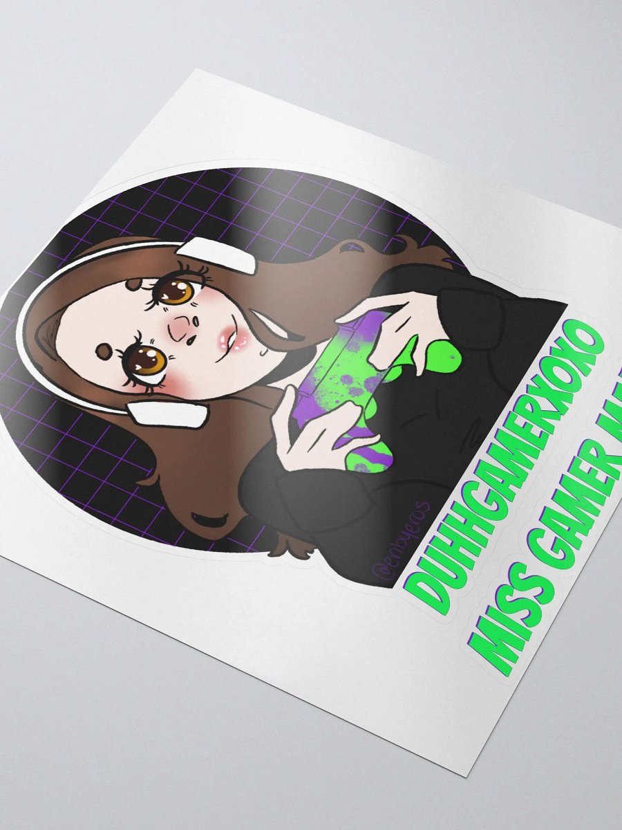 DuhhGamerXOXO/Miss Gamer Ma'am Sticker - Green Text product image (3)