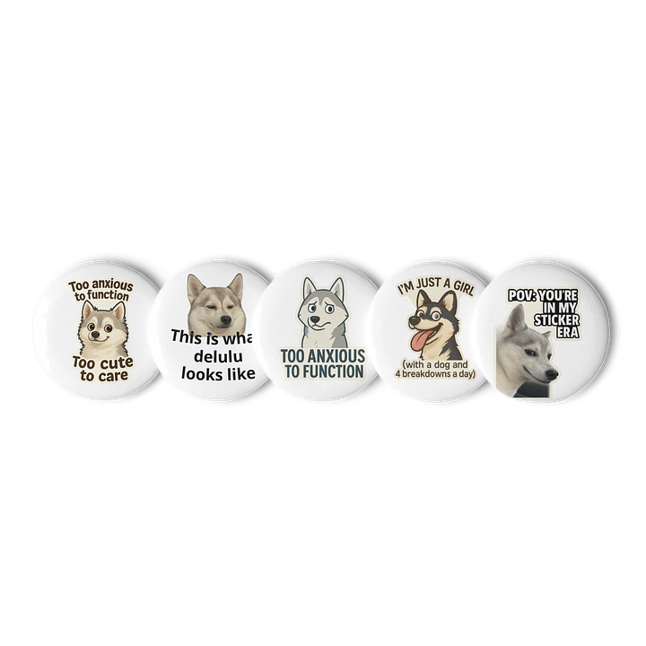 Mentally Spiraling Pin Set 💅🐶 product image (1)
