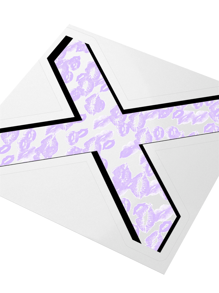 White X Lilac Lipstick Kisses | Kiss-cut Sticker product image (3)