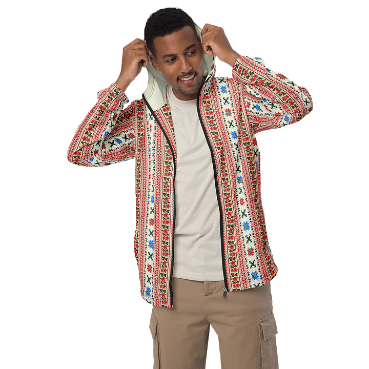 Neutral Tatreez Jacket Unisex Windbreaker product image (1)