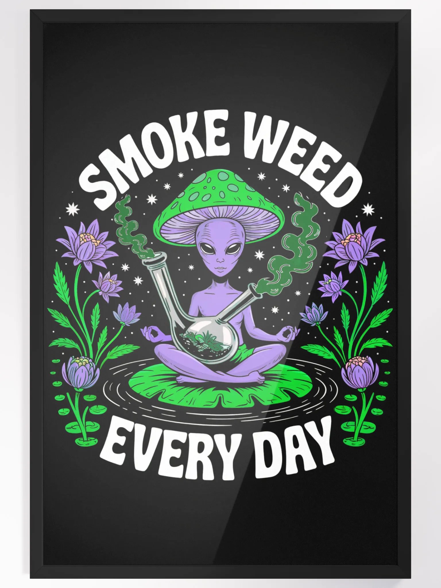 Smoke Weed Every Day Framed Matte product image (4)