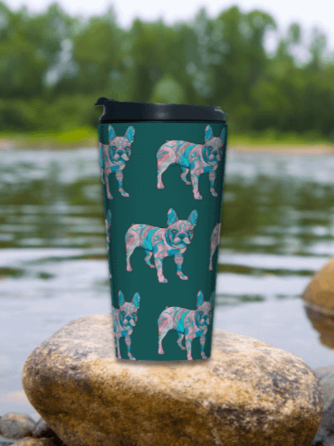 Groovy Frenchie #2 - Stainless Steel Travel Mug product image (2)