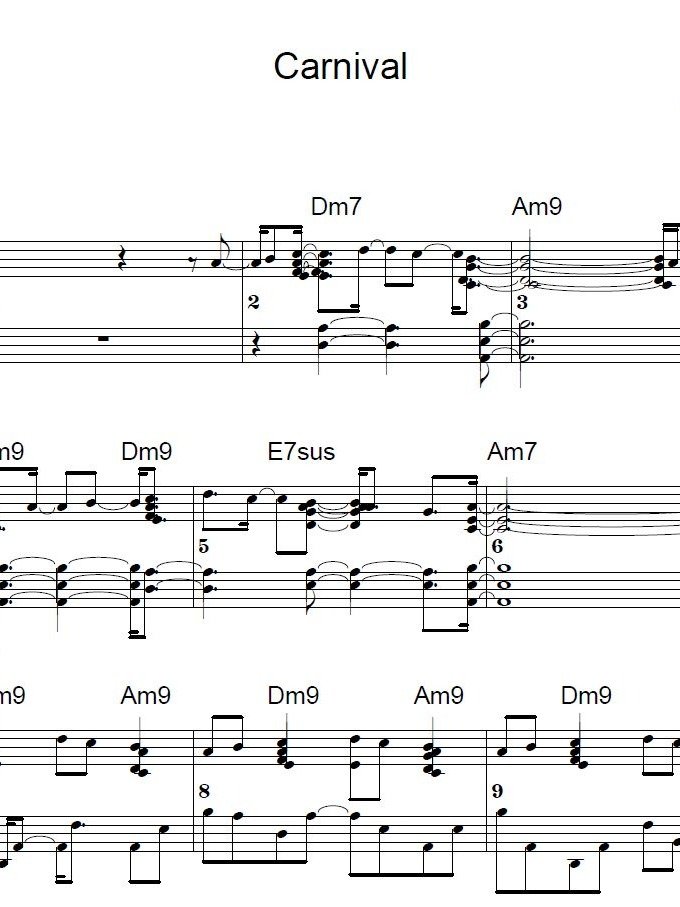 Carnival - Piano sheet music product image (1)