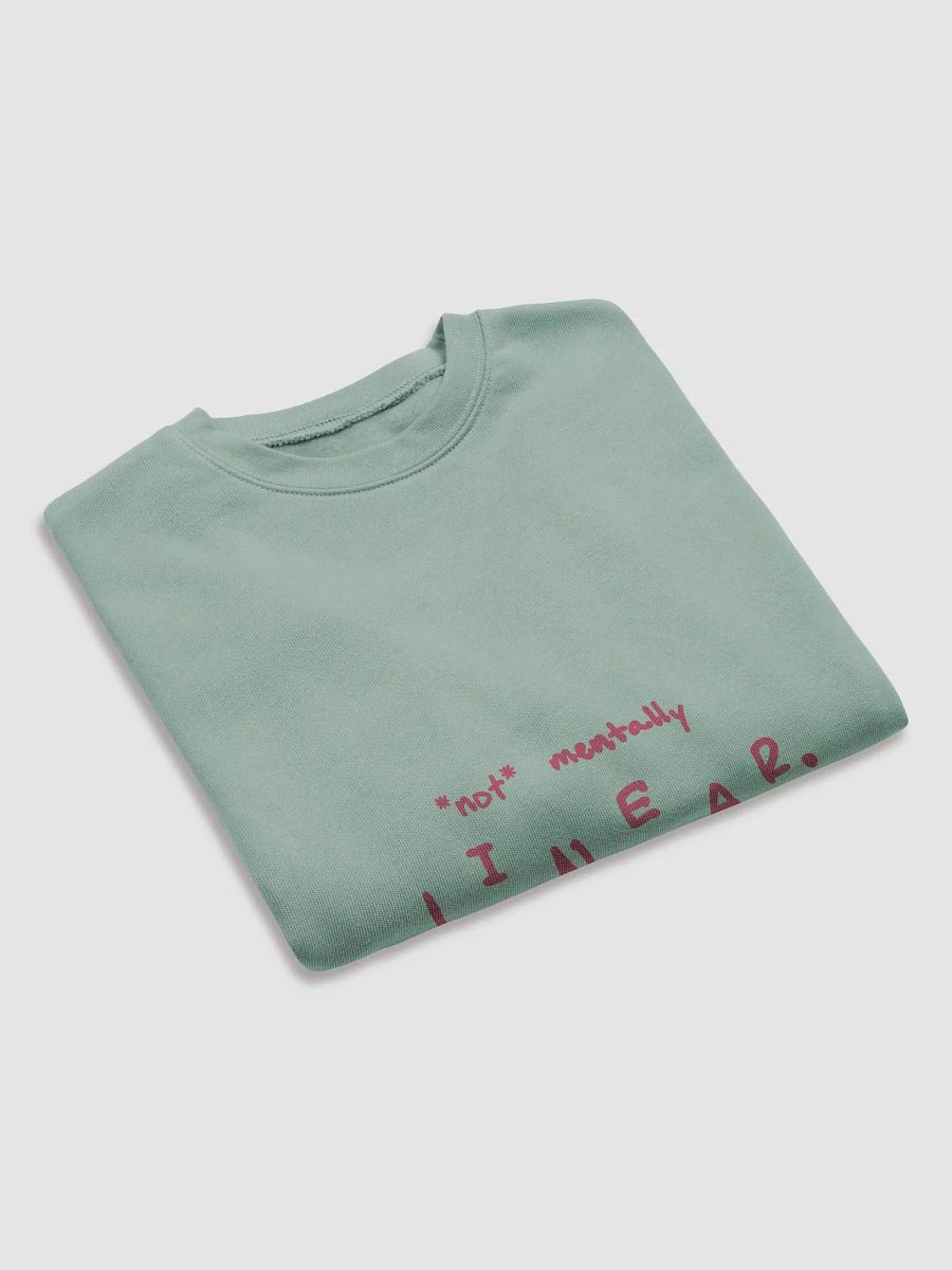 *not* mentally linear (fuchsia design) Women's Fleece Crop Sweatshirt product image (15)
