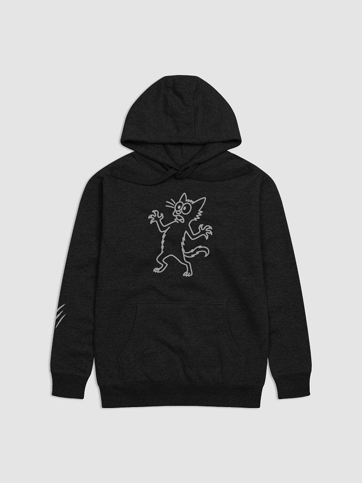 Scaredy Cat Unisex Hoodie-Cat front/Scratch Sleeve product image (1)