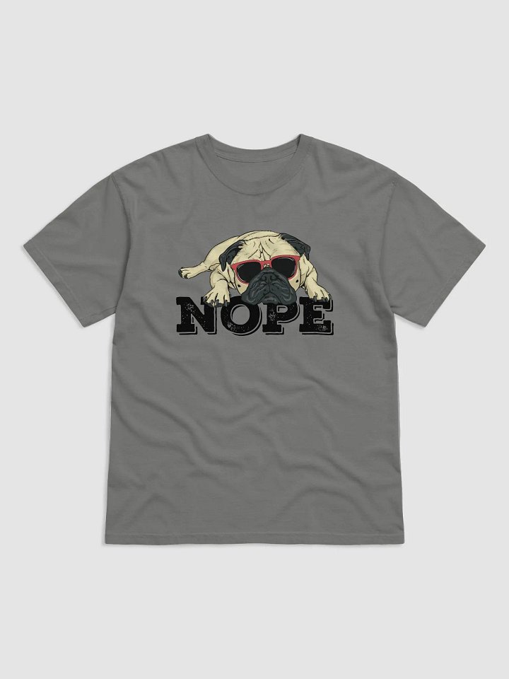 Nope Funny T-Shirt | Funny Lazy Pug Wearing Sunglasses T-Shirt for Dog Lovers product image (1)