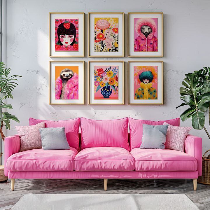 Funky Gallery Wall Set of 12 Colorful DIGITAL Prints product image (2)