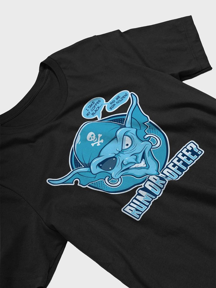 Funny College Student Pirate T-Shirt – Coffee & Rum Retro Tee product image (2)