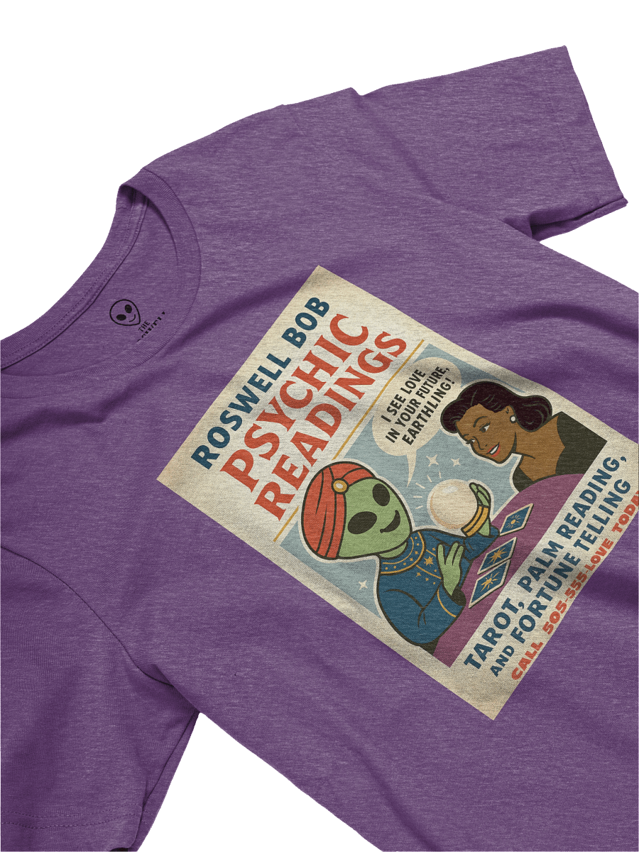 Psychic Readings Brunette Woman Roswell Aliens 1950's Retro Poster Unisex T-Shirt product image (24)