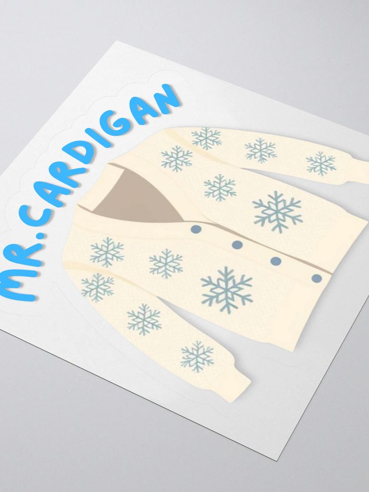 Mr. Cardigan Kiss Cut Sticker product image (1)