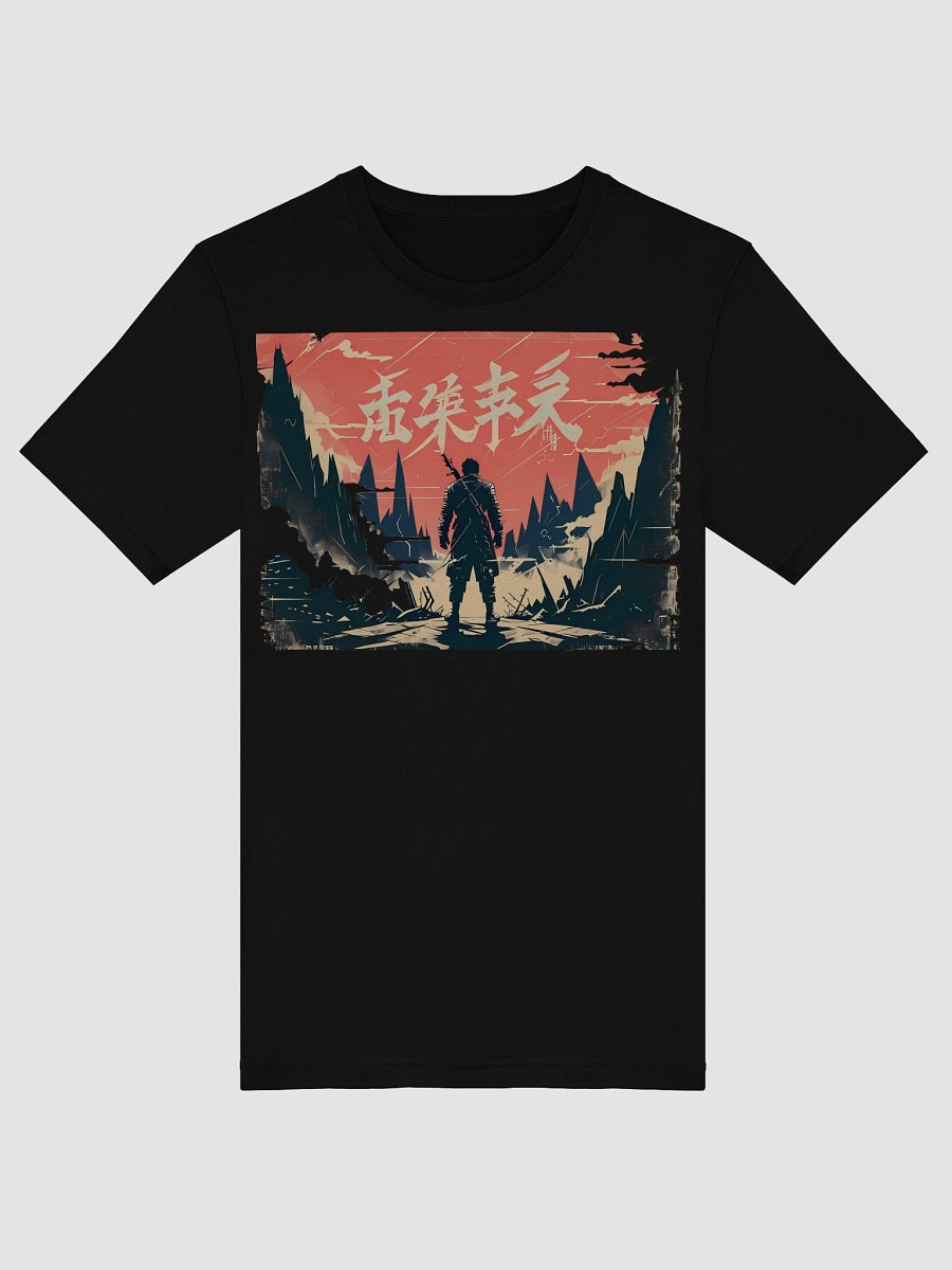 Epic Fantasy Warrior Art - Vibrant Mountain Landscape Soft T-Shirt product image (55)