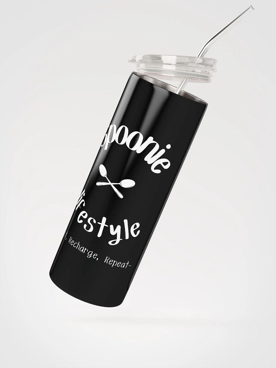 Spoonie Lifestyle- Rest, Recharge, Repeat stainless steel Tumbler (20oz) product image (2)