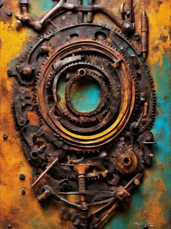 Unique Design Rusty Iron Wall Painting: Add Character to Your Space product image (1)