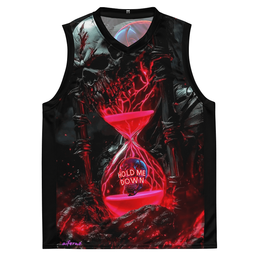 CoolMax Hourglass Lava Recycled Unisex Basketball Jersey product image (2)