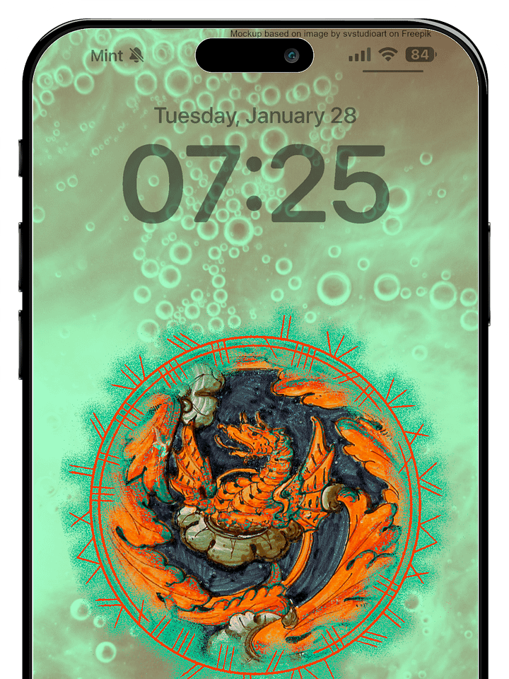 Copper Dragon Phone Wallpaper product image (1)