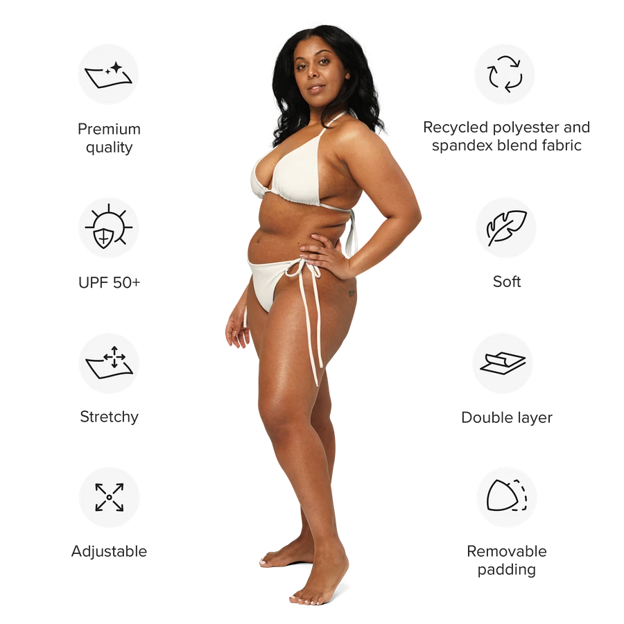 Namaste Cream and Gold String Bikini product image (4)