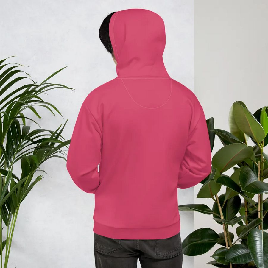 Plain Ruby Red True Summer Unisex Recycled Polyester Heavyweight Premium Hoodie by Treasure Pie product image (11)