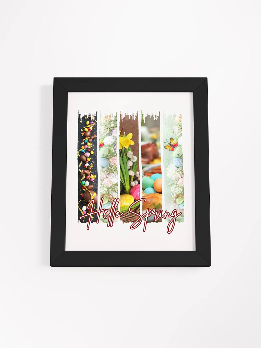 Hello Spring, Brush Stroke Easter Framed Poster product image (2)