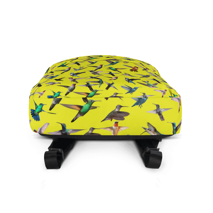 Vibrant yellow Hummingbird All-Over Backpack for moms students friends product image (2)