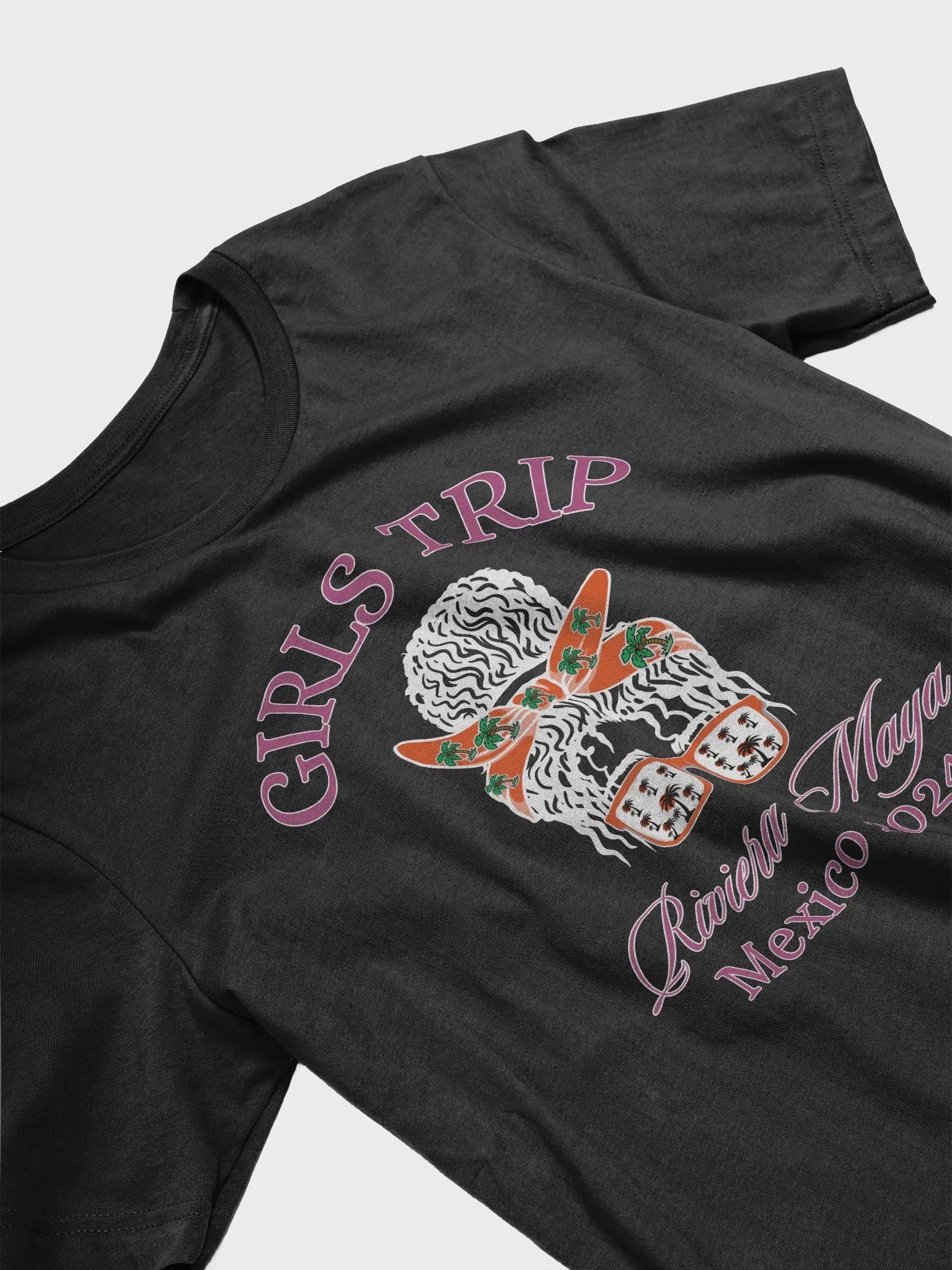 Girls Trip Riviera Maya Mexico 2024 messy bun Family Friends Vacation Matching T-Shirt product image (3)