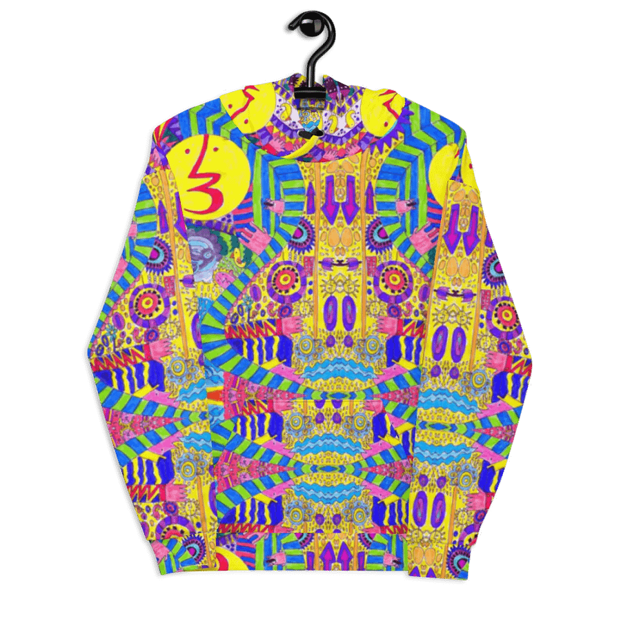 Abstract Colourful Doodles Unisex Pull Over Hoodie product image (9)