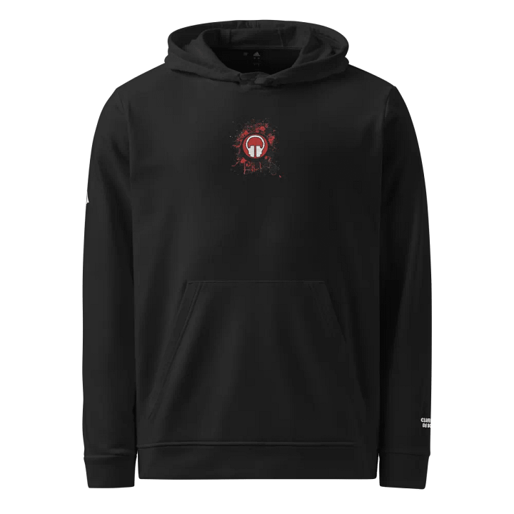 Paint Splat Headphones Centre Embroidered Adidas Fleece Hoodie product image (1)