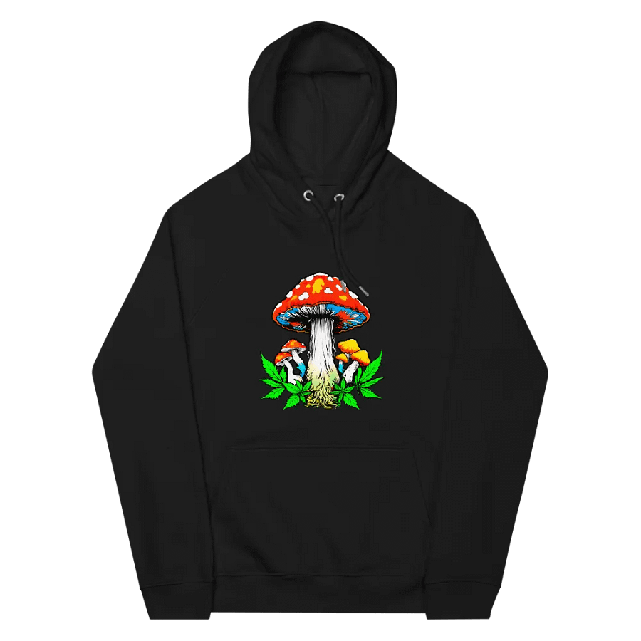[Groovy Shrooms 2] Unisex Eco Raglan Hoodie product image (8)