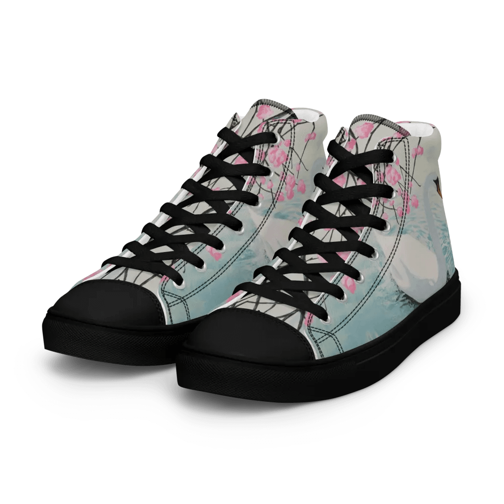 Lady Swan Retro High Top Canvas Shoes product image (6)