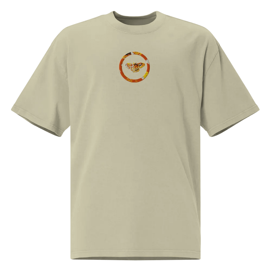 Moth AS Colour Premium Oversized Faded Embroidered T-Shirt product image (1)