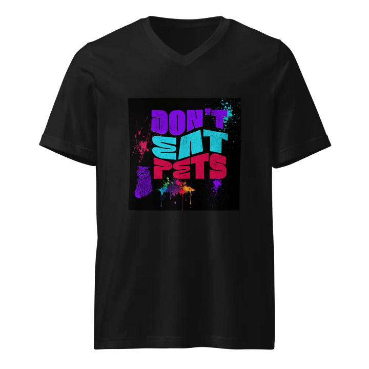 Don't Eat Pets, v neck tee product image (1)