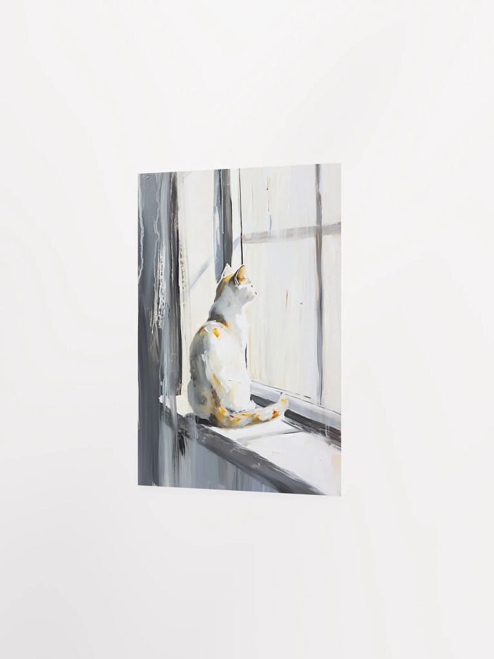 Contemplative Cat Window View Poster product image (4)