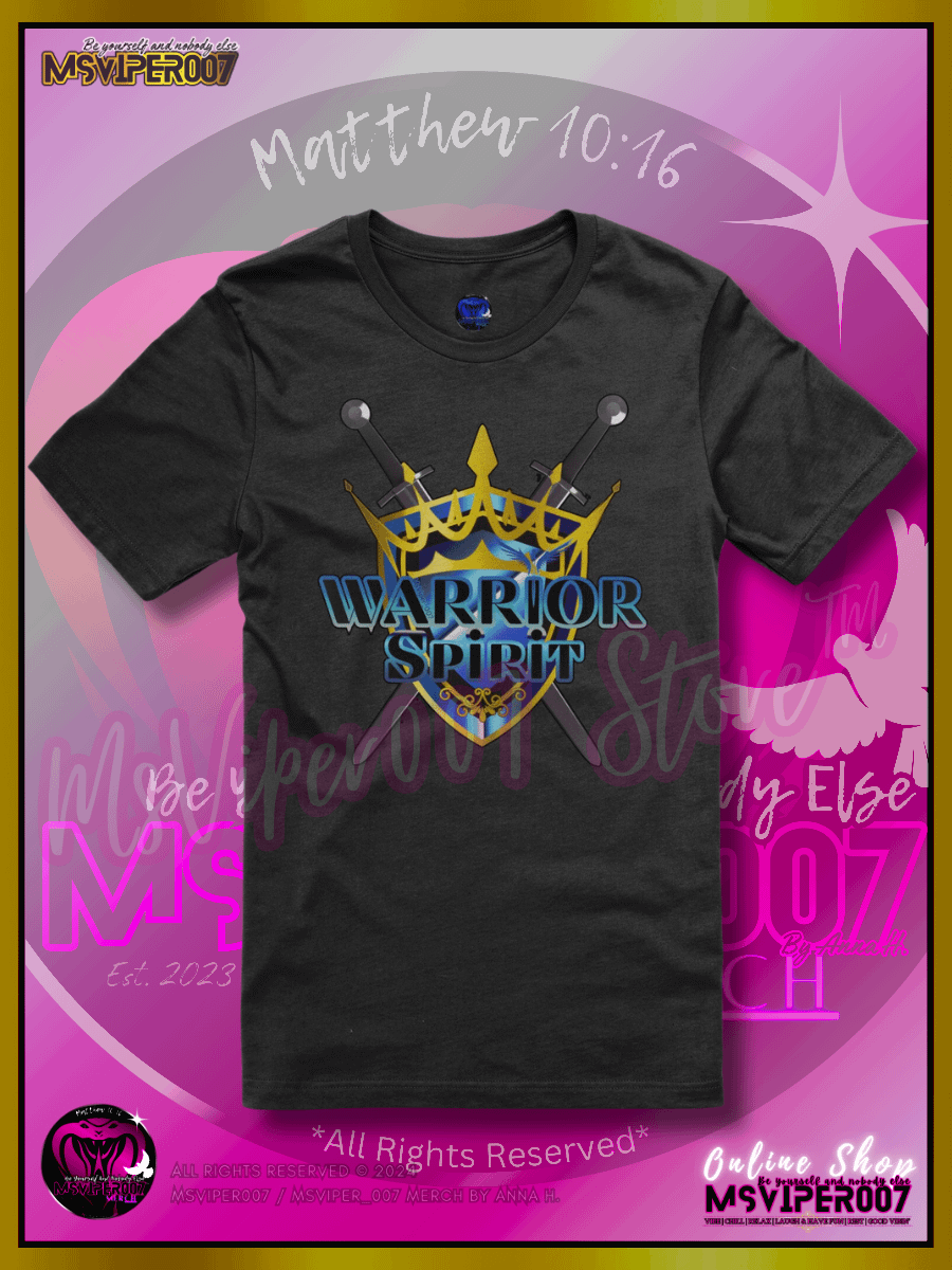 T-Shirt - MsViper007's "Warrior Spirit [gold/blue]" Comfort T-shirt By Anna H. product image (1)