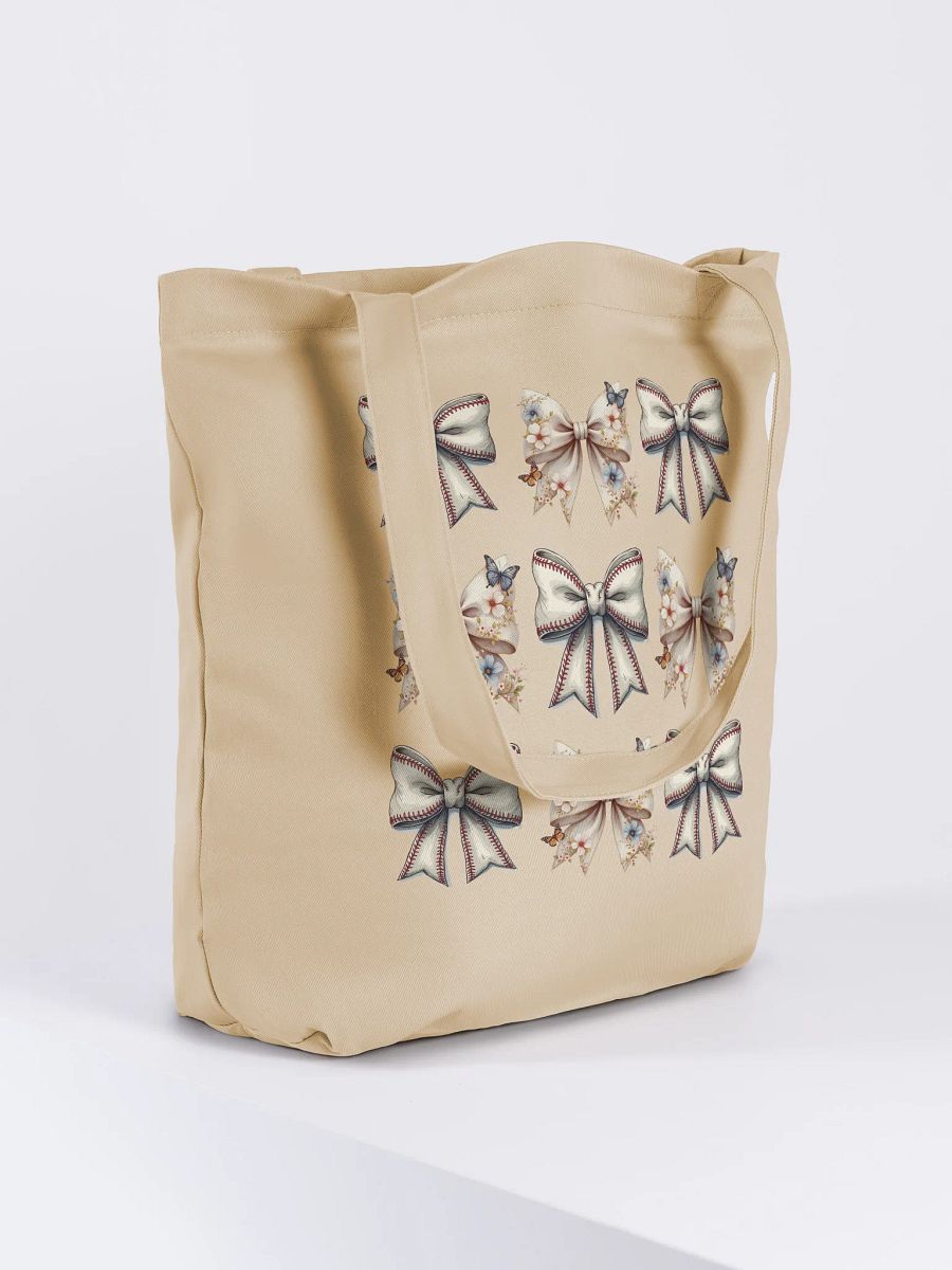 Spring Bows Baseball Butterfly Blooms Tote Bag product image (4)