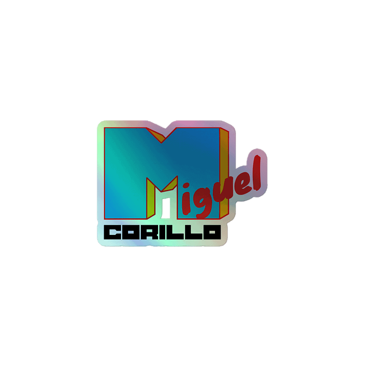 Retro Music Holographic Sticker - Blue product image (1)