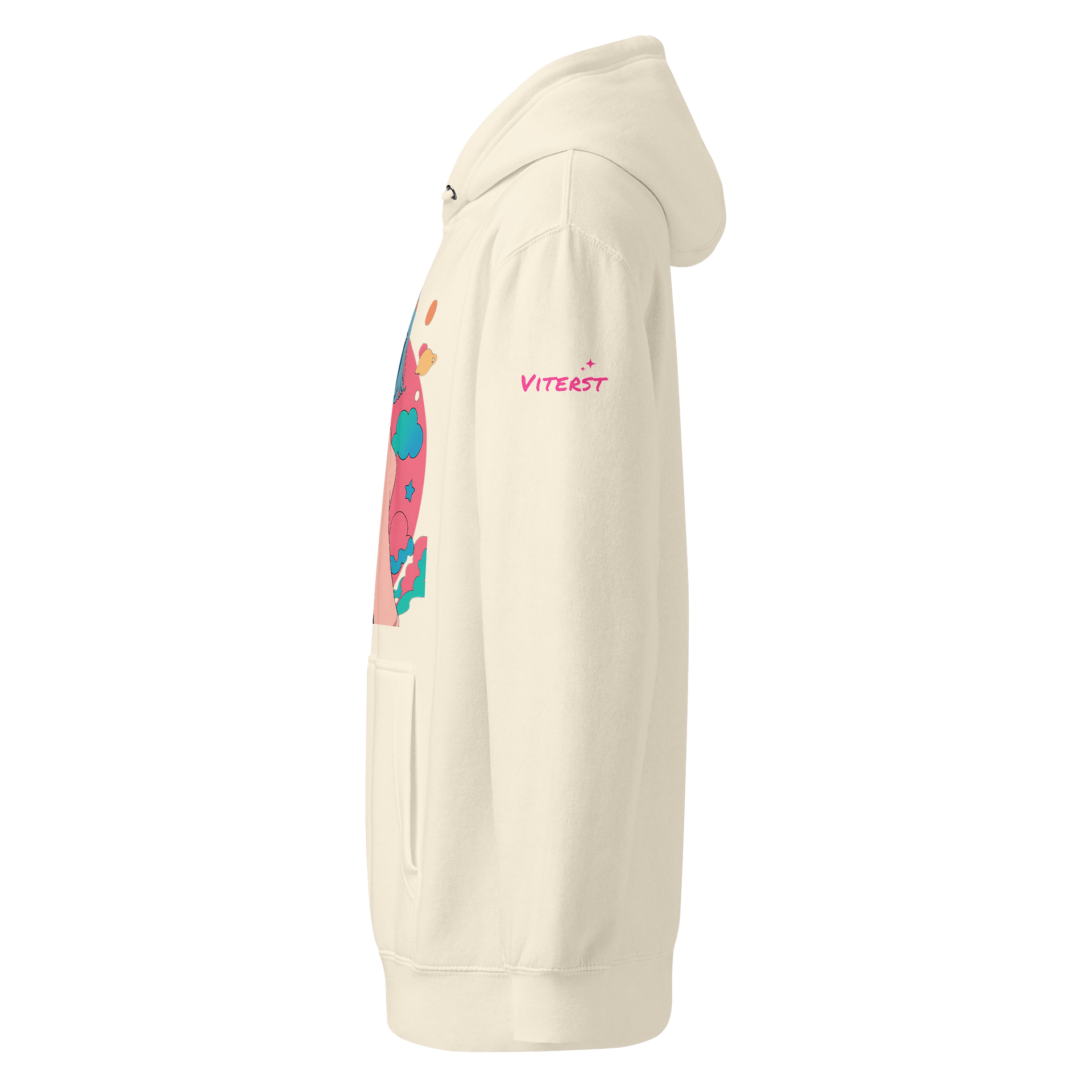 Cosmic Aura Anime Girl Aesthetic Hoodie | Pastel Streetwear Pullover product image (3)