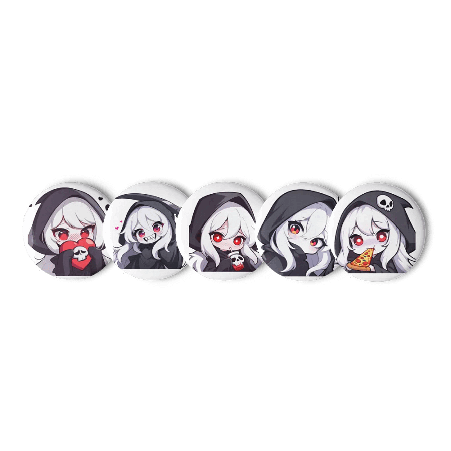 Gothic Heart Collection Pin Buttons Set product image (1)
