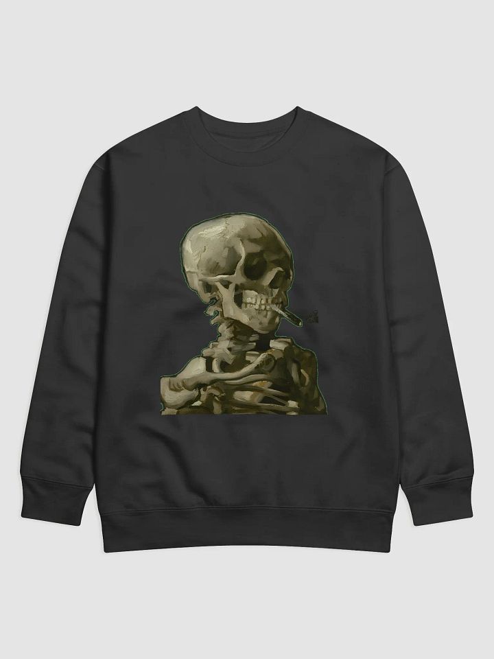 Vintage Retro Van Gogh Skeleton Smoking Classic Sweatshirt product image (1)