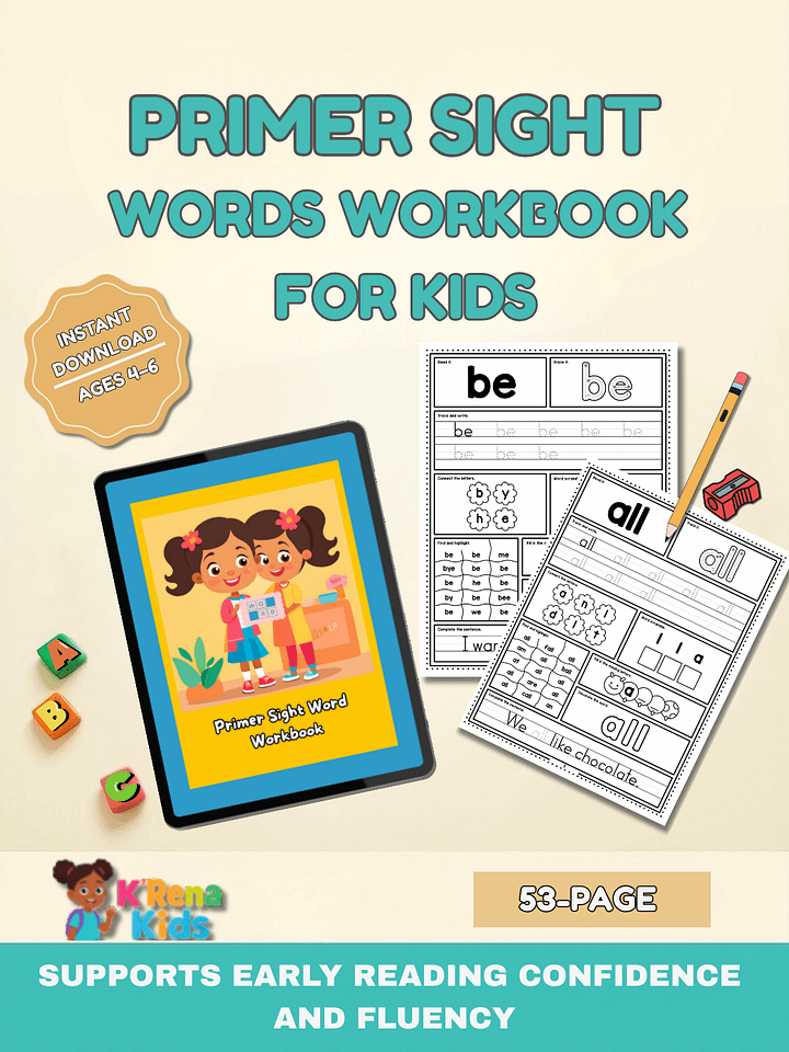 Primer Sight Words Workbook product image (1)