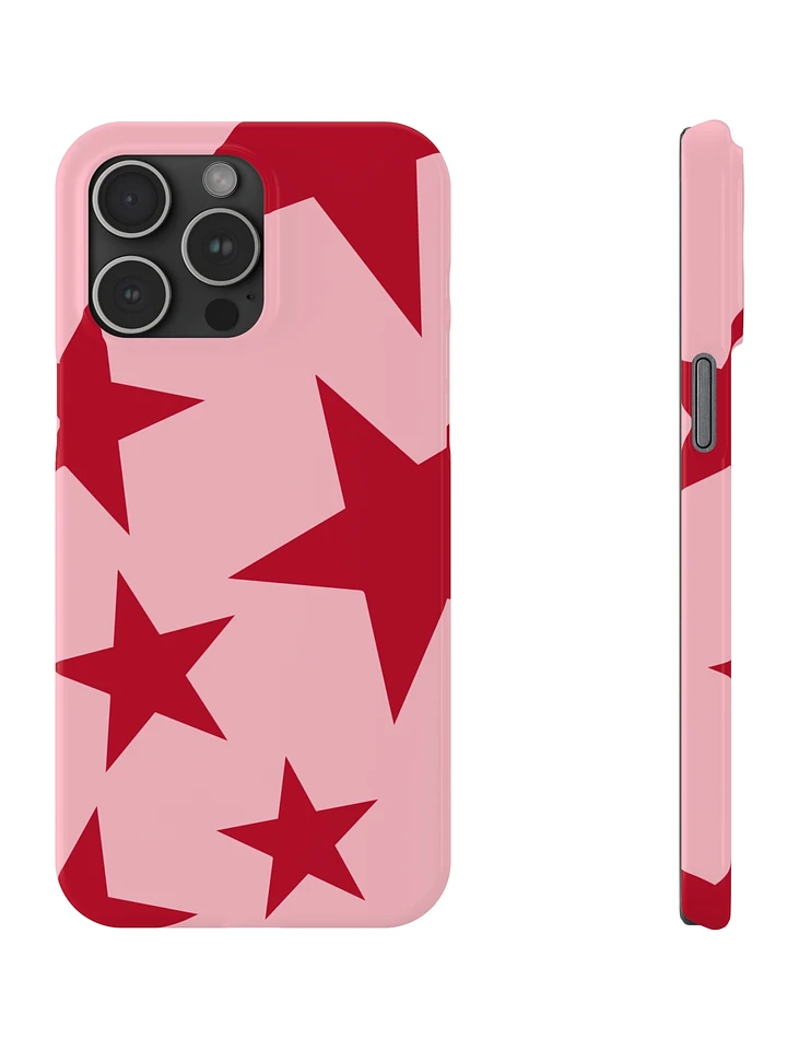 Cherry Red Big Ol Stars iPhone Case product image (1)